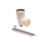 Koleno pätkové polohovateľné biely plast