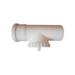 T-kus revízny horiz. s odvodom biely plast