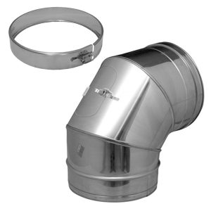 Koleno 87° revízne nerezové izolované Dinak DW6