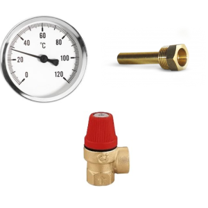 Tlakomer, ventil a pripojovací kus