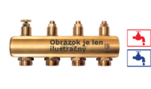 Rozdeľovač na studenú a teplú vodu 1 okruh