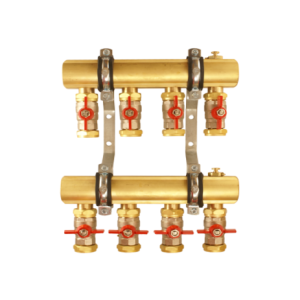 Rozdeľovač 2 okruhy mosadz 5/4"